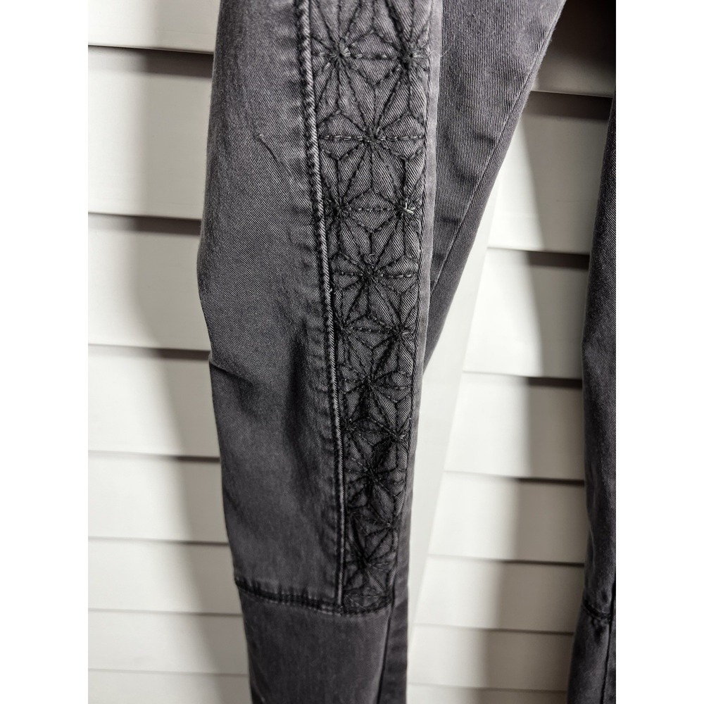 Anthropologie Pilcro Hyphen Fit Embroidered Chino Pants Women's Size 26 Gray - Picture 8 of 15